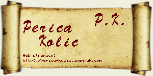 Perica Kolić vizit kartica